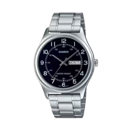 Casio General MTP-V006D-1B2 Silver Stainless Steel Band Men Watch